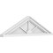 Ekena Millwork Peaked Cap 3 Spoke Architectural Grade PVC Pediment, 32"W x 9"H x 2"P (Pitch 6/12) PEDPS032X090PKC03 - alternate 1